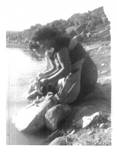 1940. Lavanderas en el Torcón