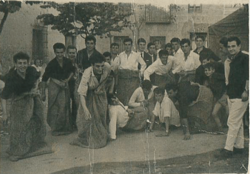 1960. Carreras de sacos. Fiestas del Cristo